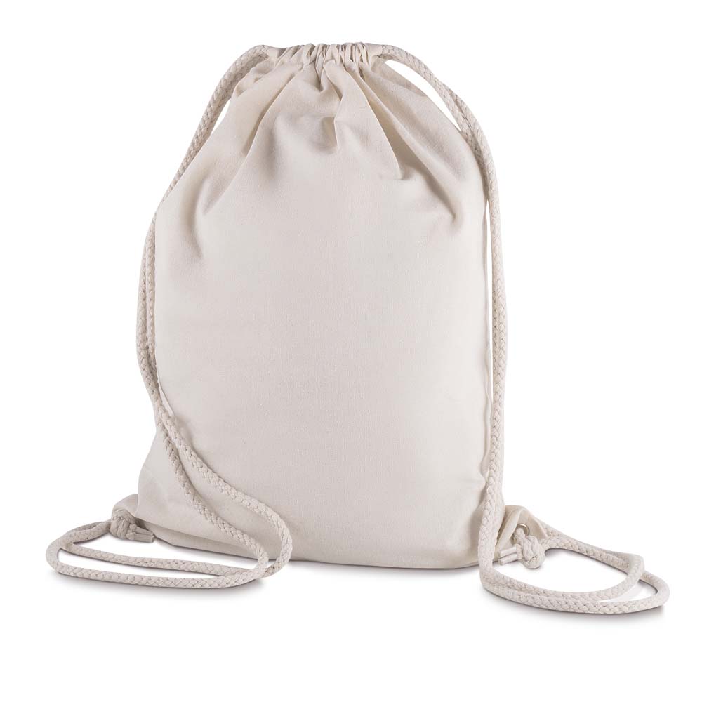Sacola/Mochila em algodão 145g/m² (41x33x10cm) personalizado