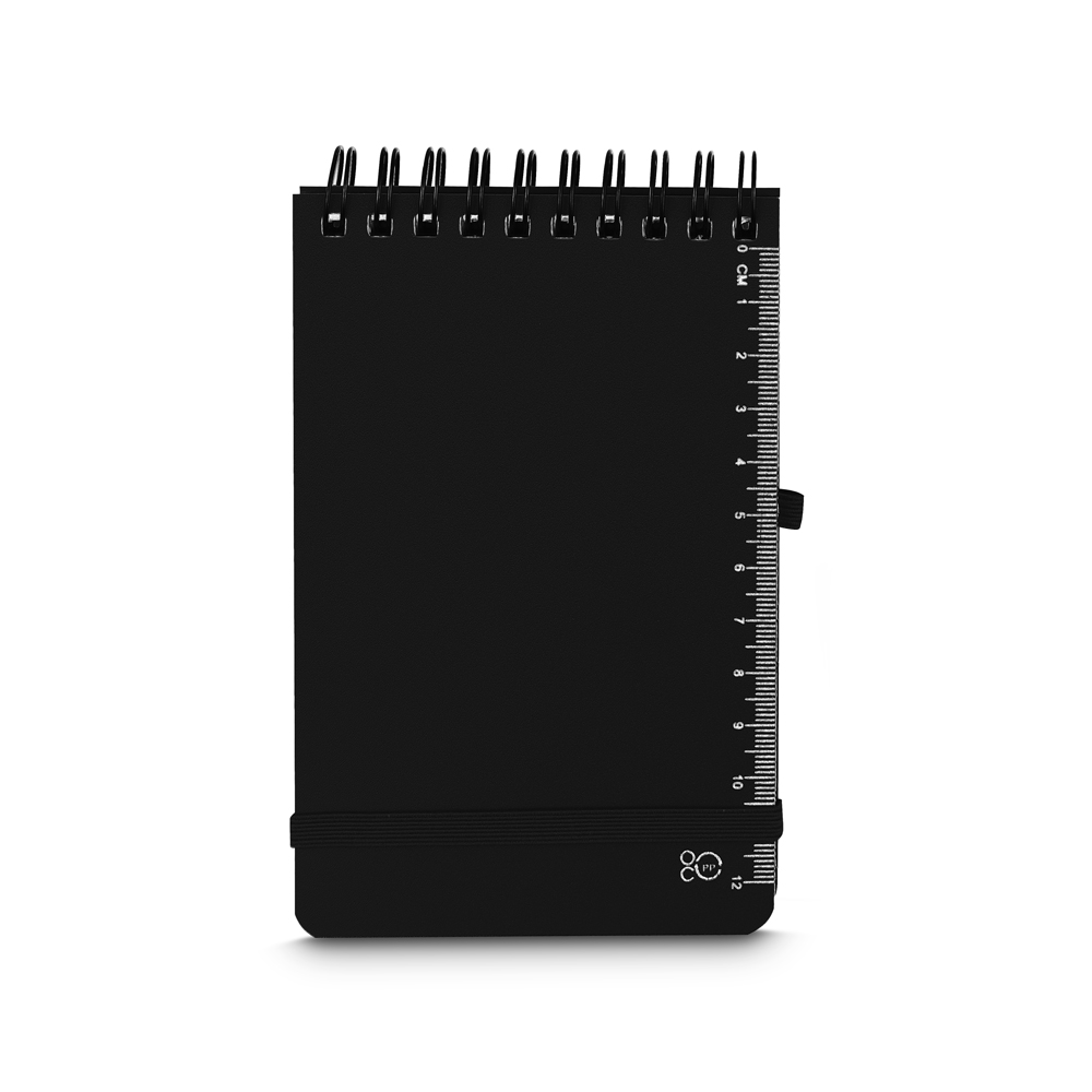 Mini Caderno A6 Capa em PP - Preto personalizado