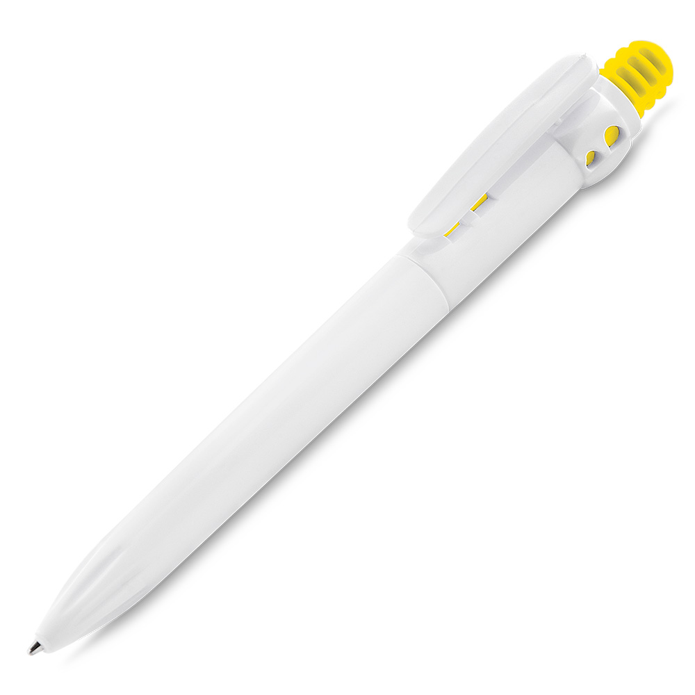 Caneta Plástica - Amarelo personalizado