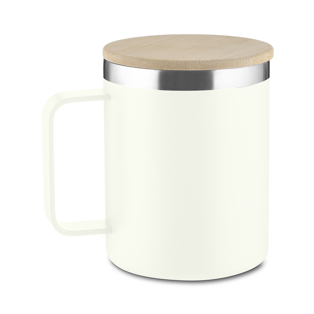 Caneca Térmica e Aço Inox - Branco, 400ml personalizado