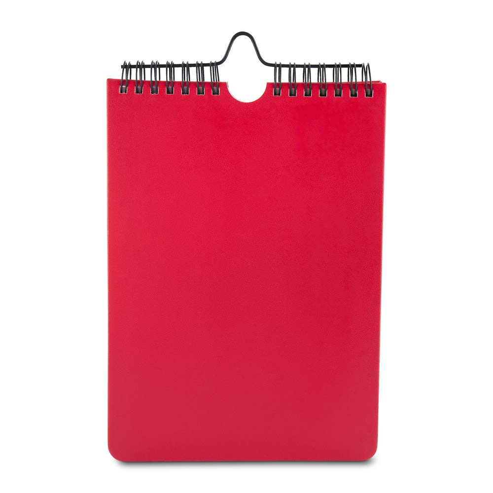 Caderno A5 Planner com capa em PU - Vermelho personalizado