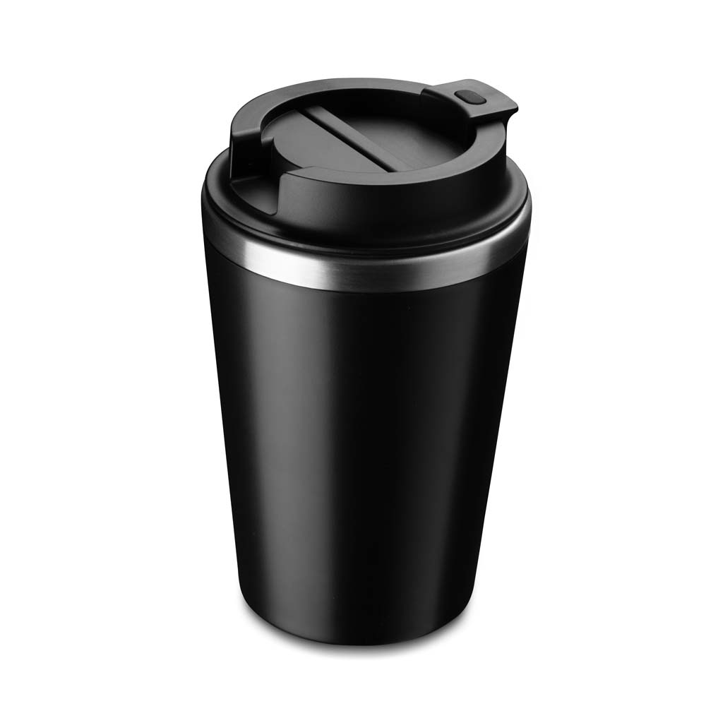 Copo de parede dupla - Preto, 350ml personalizado