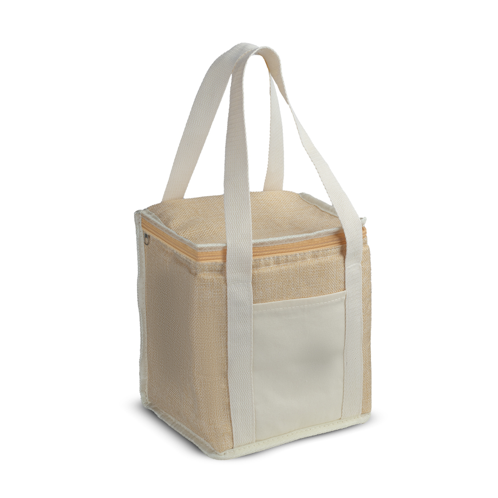 Bolsa Térmica em algodão e Juta sintética (21x19x15cm) personalizado