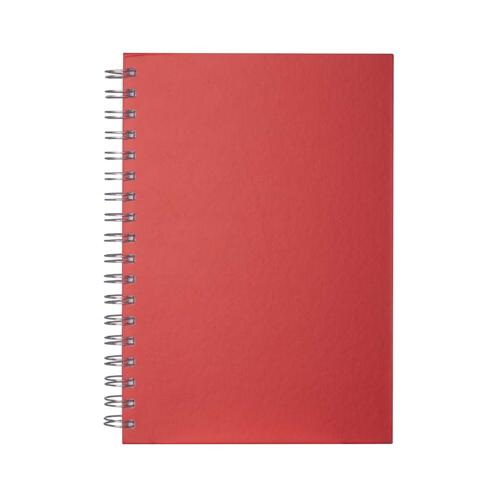 Caderno B5 planner capa em Percalux - Vermelho personalizado