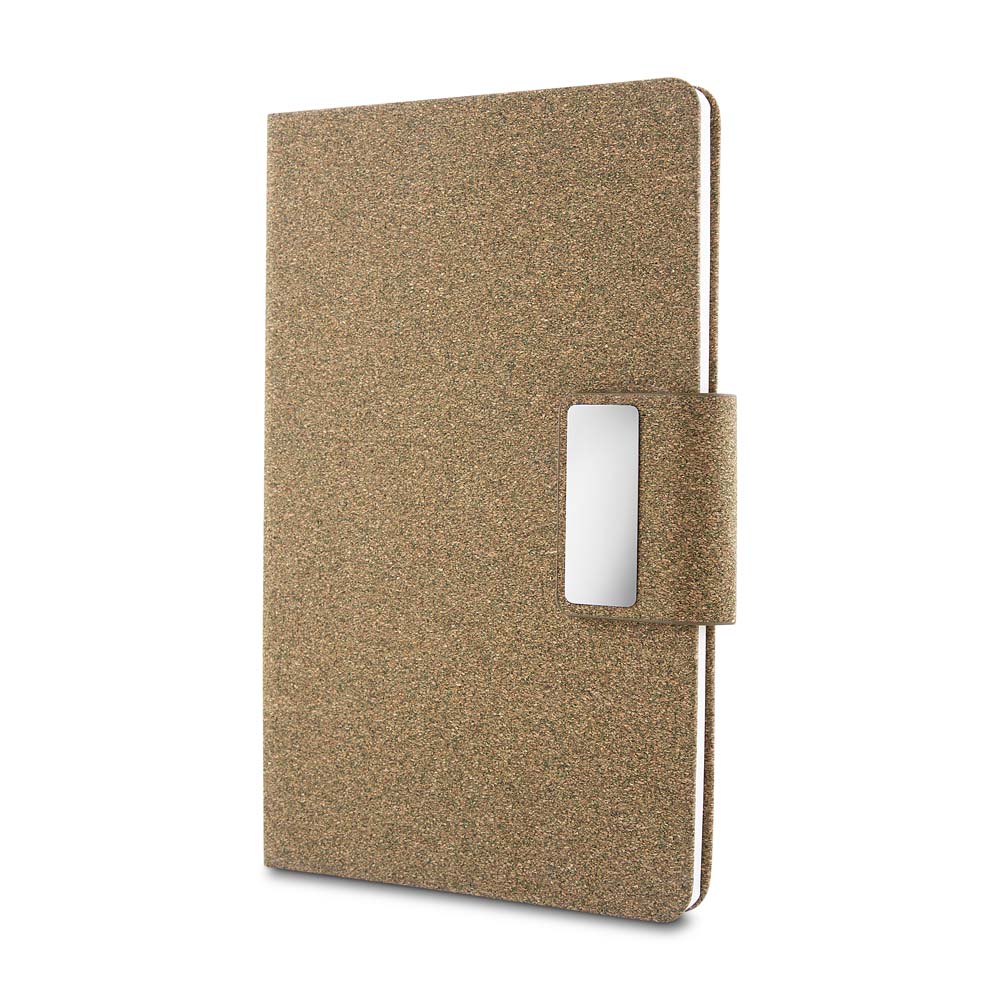 Caderno A5 em PU e fibra de café ou chá - Chá personalizado