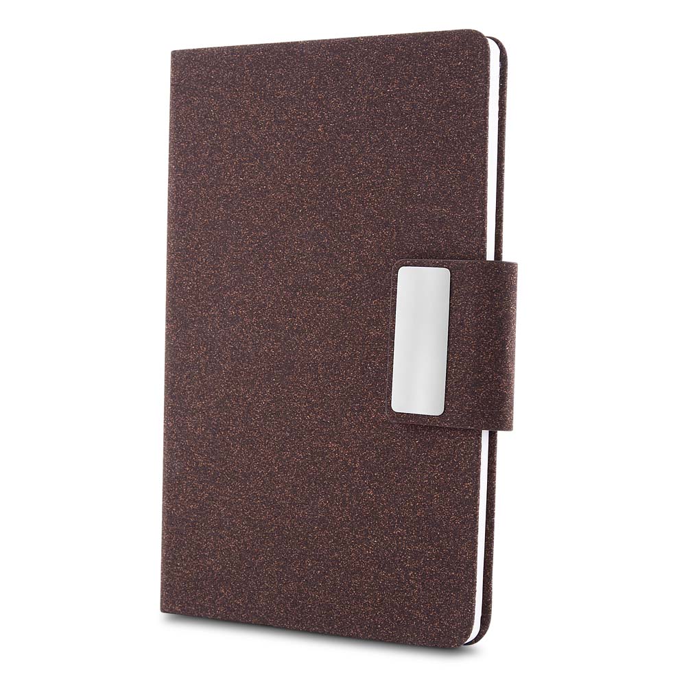 Caderno A5 em PU e fibra de café ou chá - Café personalizado