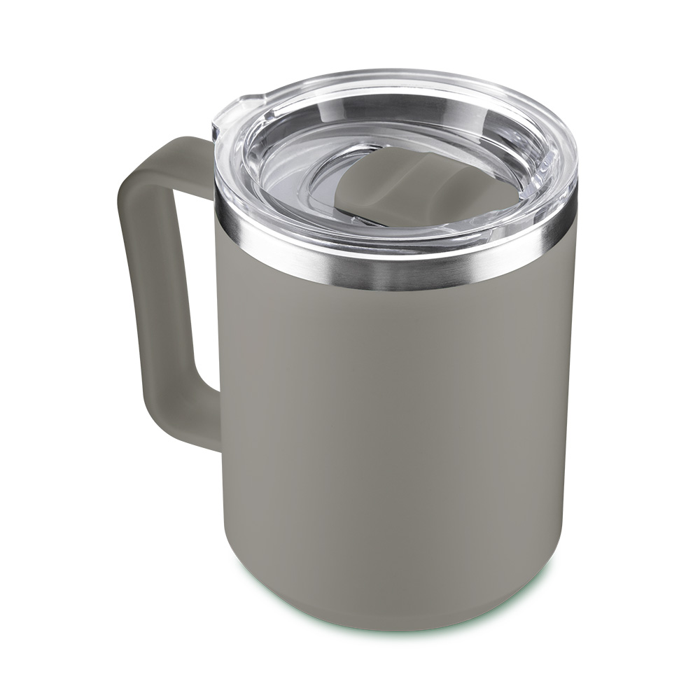Caneca em plástico PP - Cinza, 450ml personalizado