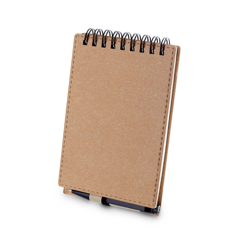 Mini Caderno A6 de anotações com caneta - Kraft personalizado