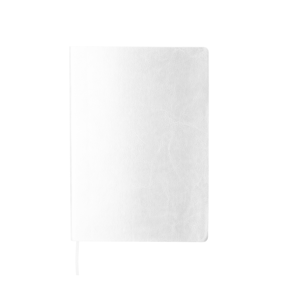 Caderno A5 em PU (21x14,9cm) - Branco personalizado