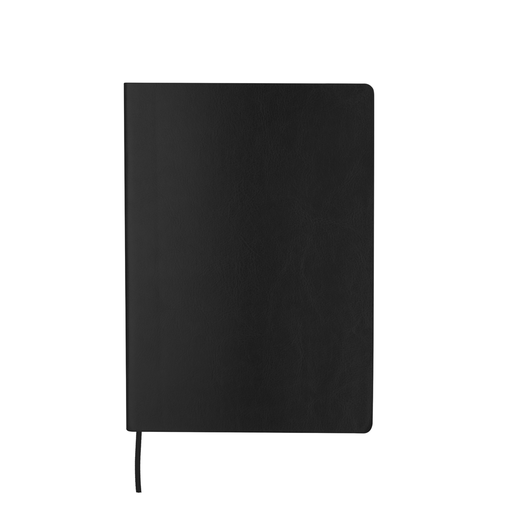 Caderno A5 em PU (21x14,9cm) - Preto personalizado
