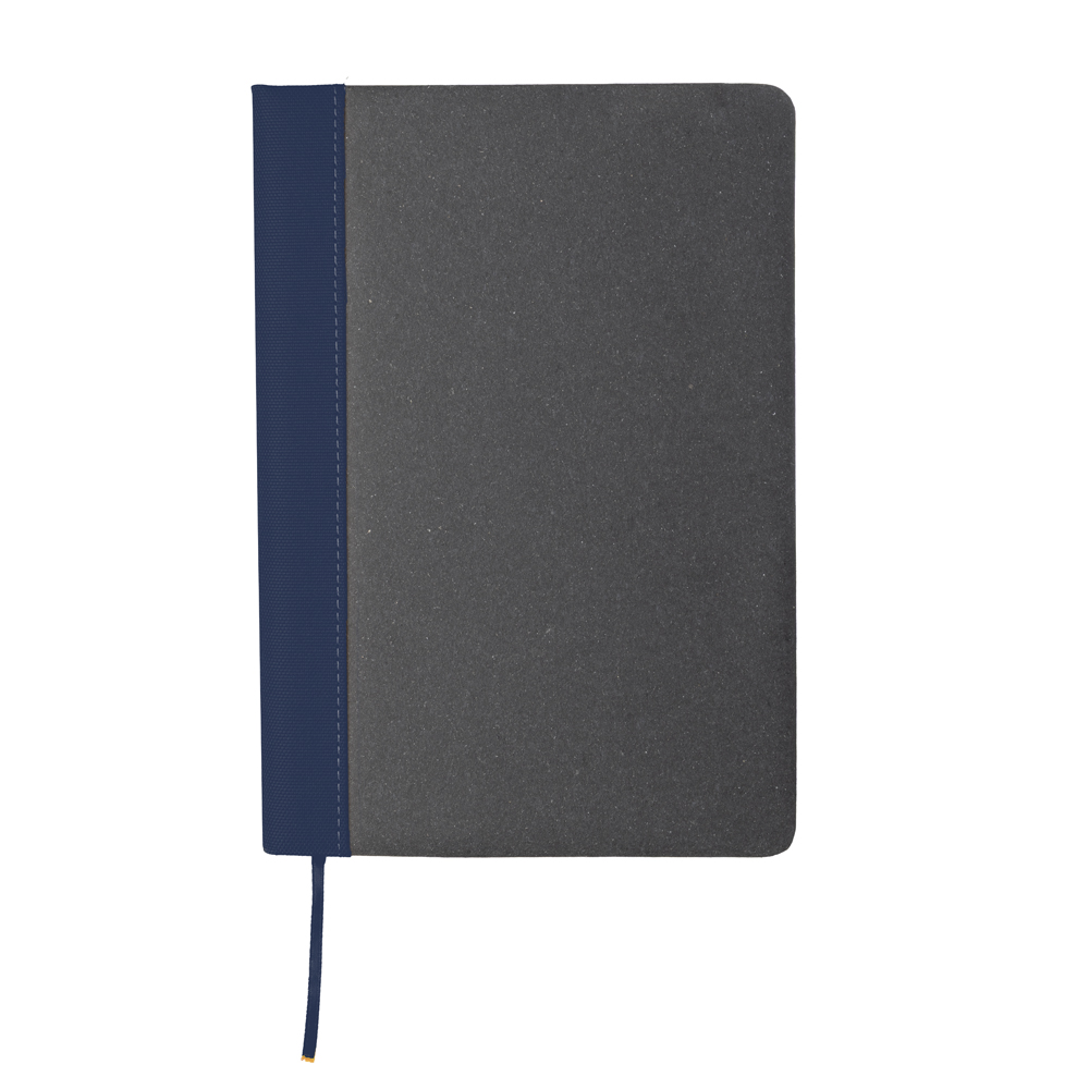 Caderno A5 em PU reciclado - Azul personalizado