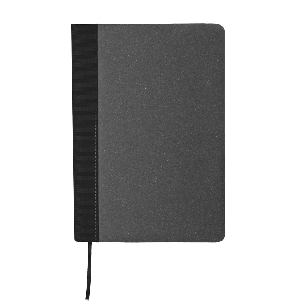 Caderno A5 em PU reciclado - Preto personalizado