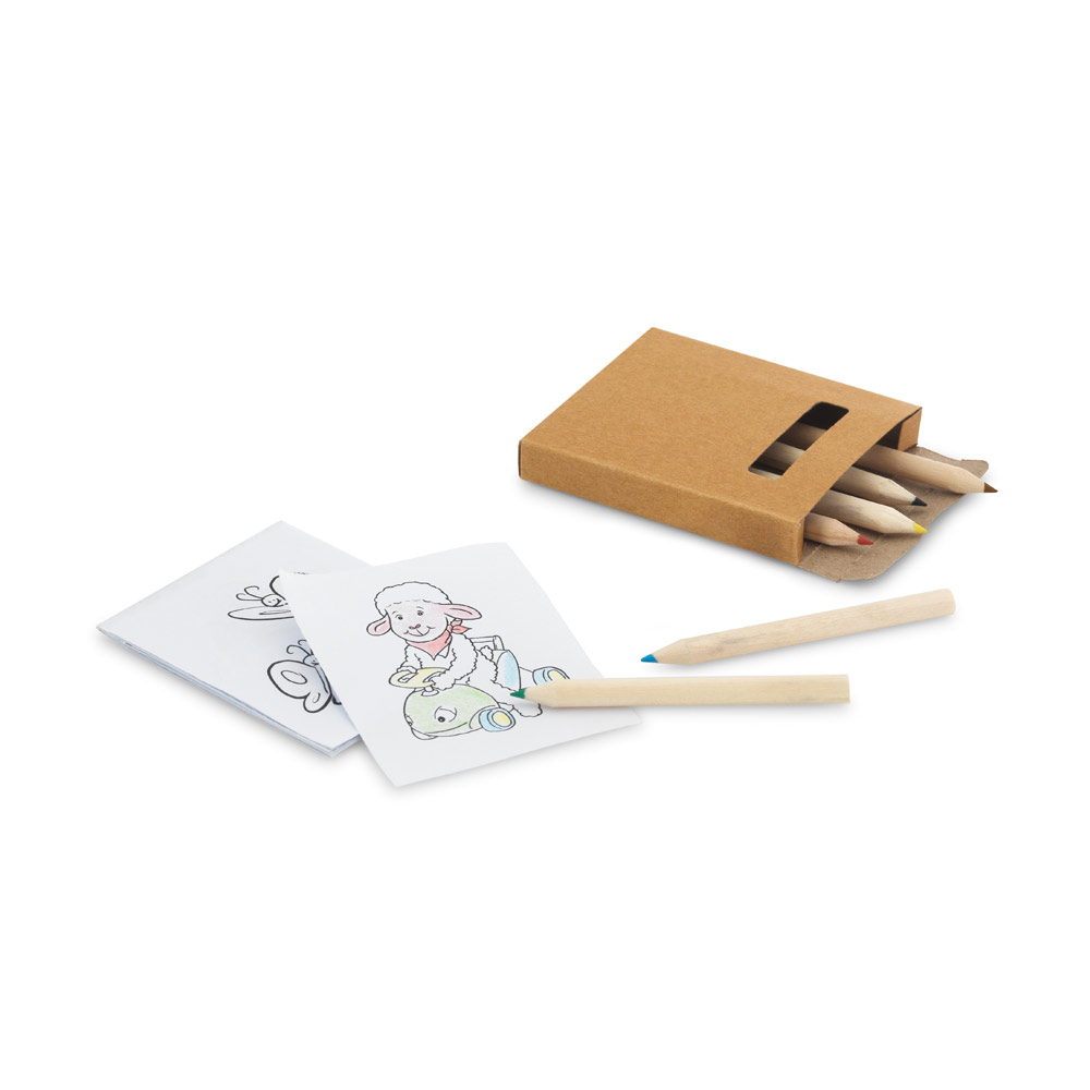 ANIM. Kit para pintar em caixa de papel kraft reciclado personalizado