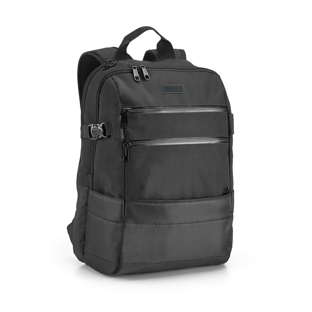 ZIPPERS PLATE. Mochila para notebook (15'6'') em 840D jacquard com dois compartimentos forrados (25 L) personalizado