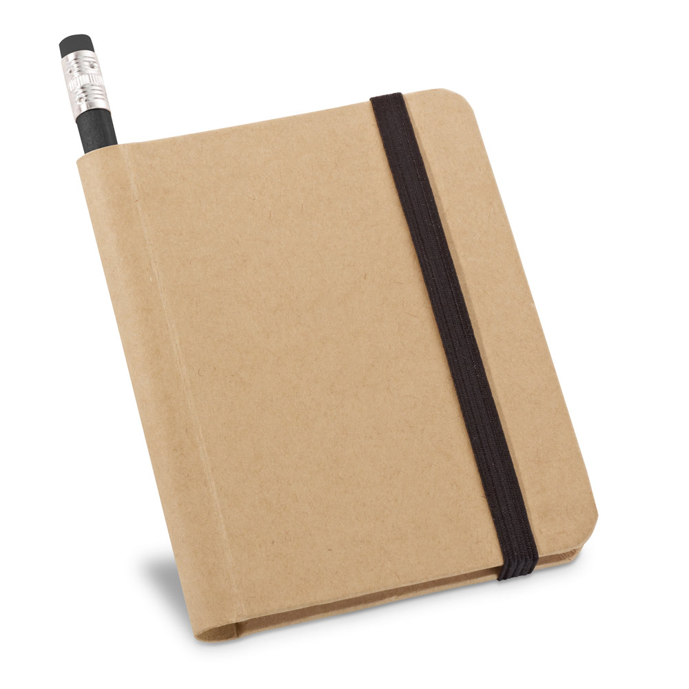 VILAÇA. Caderno A7 de capa rígida em papel com páginas lisas personalizado