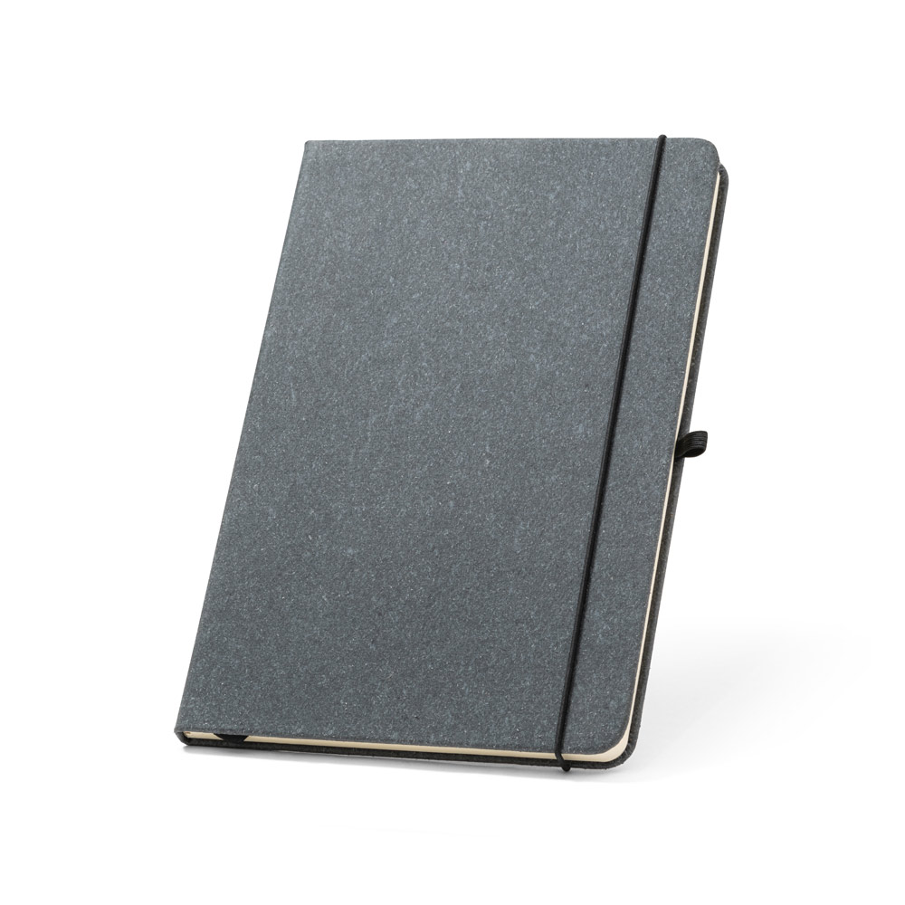 MATISSE II. Caderno A5 de capa dura em couro 70% reciclado com páginas pautadas personalizado