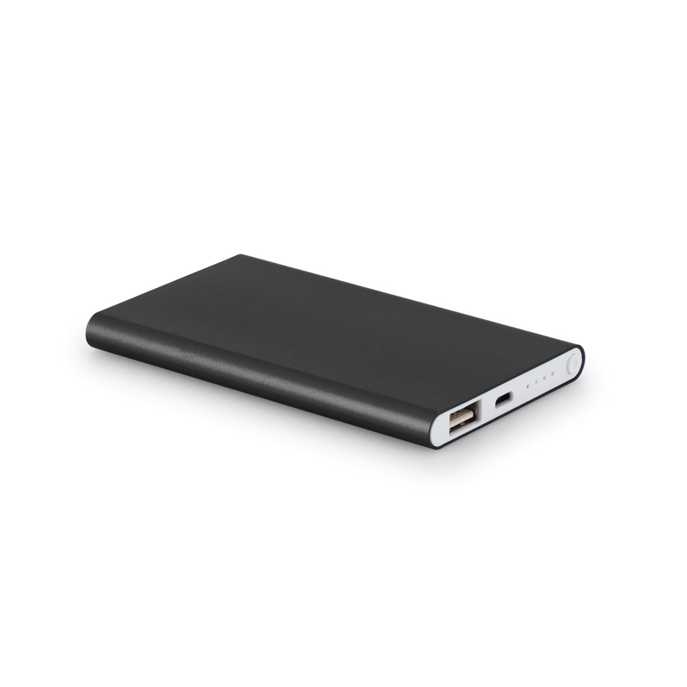COULOMB 4'0. Bateria portátil slim em alumínio 100% reciclado (4'000 mAh) personalizado