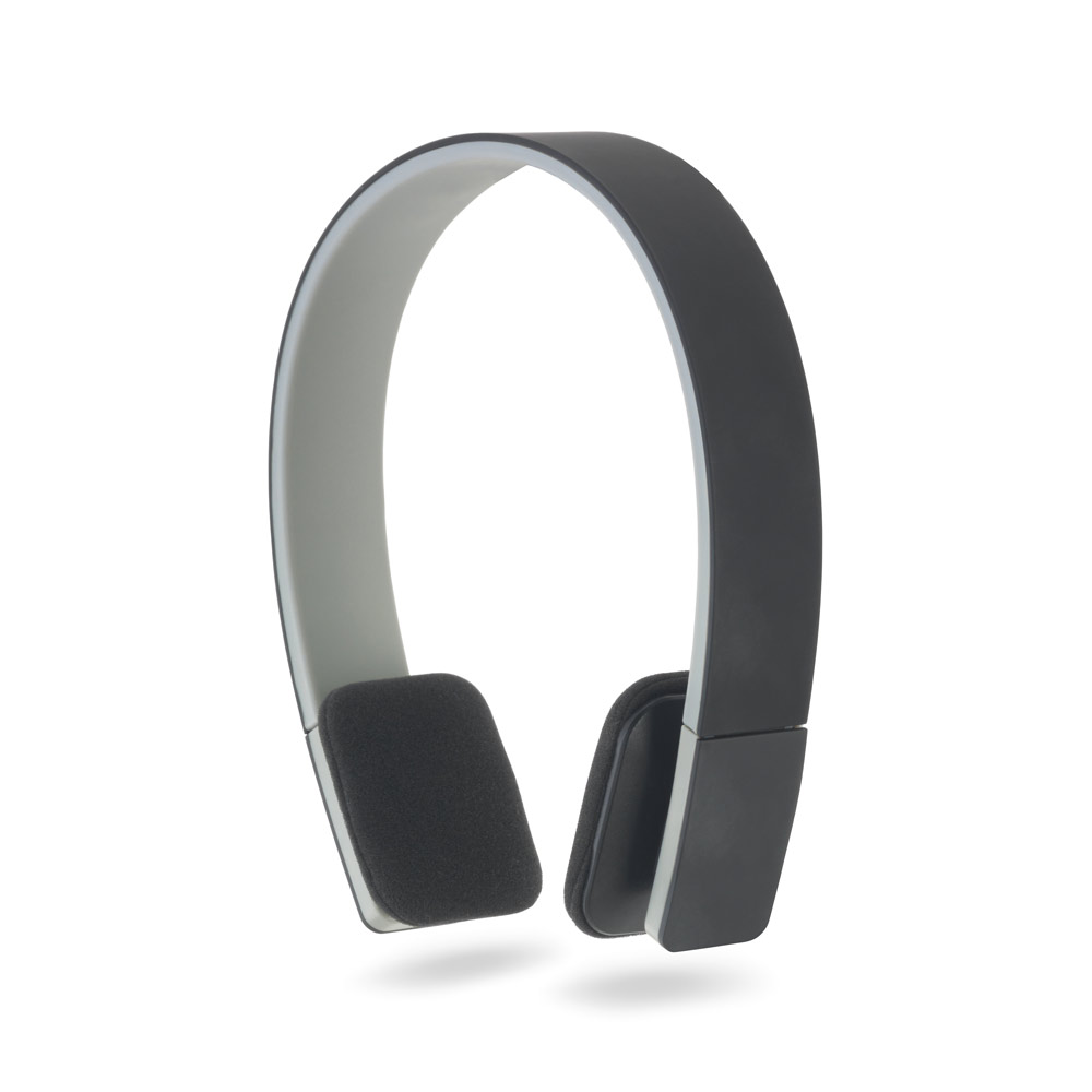 EDWIN BK. Fone de ouvido ajustáveis com autonomia de 5h e microfone, em ABS personalizado