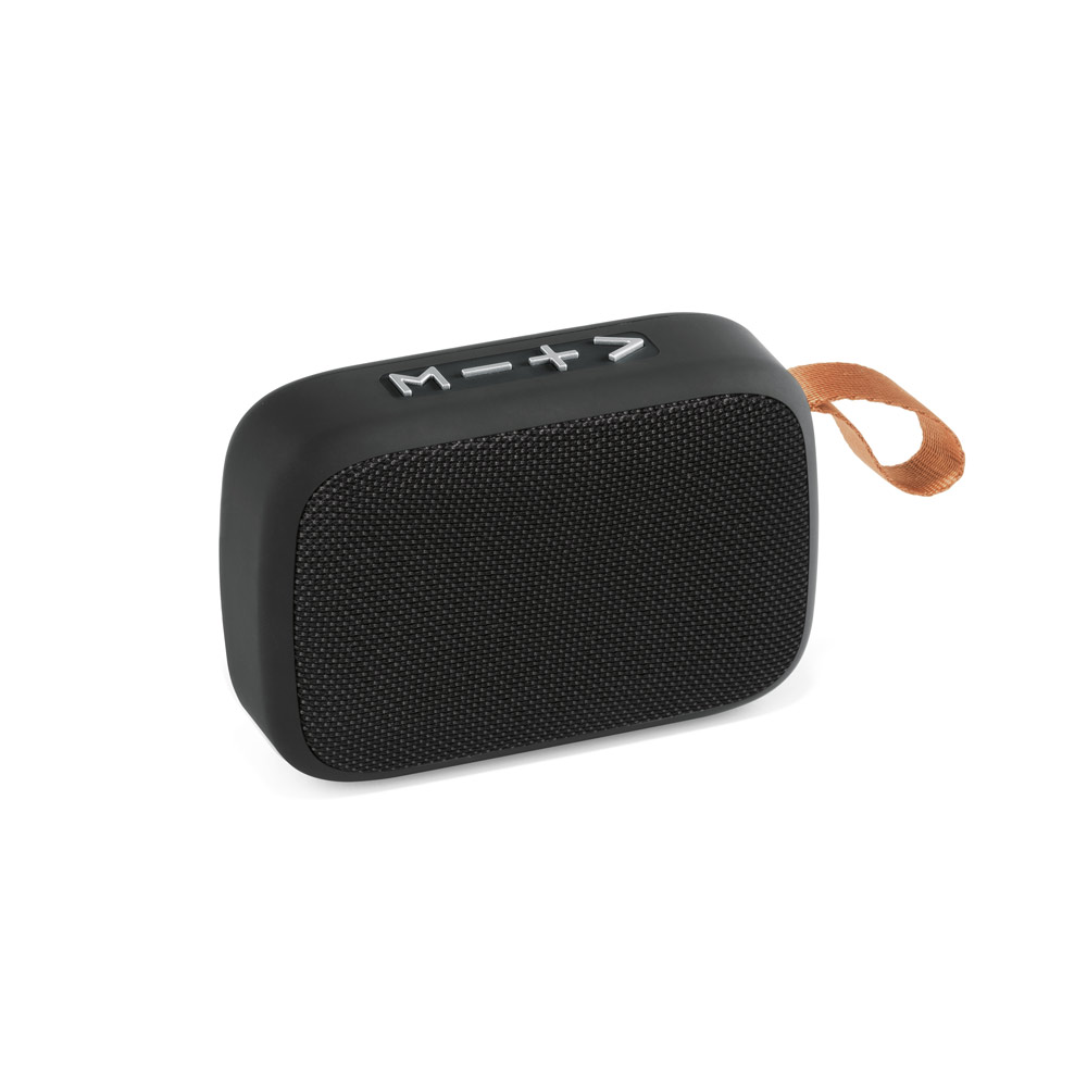 GENT. Caixa de som autonomia de 2h (300 mAh) e microfone, em ABS e poliéster personalizado
