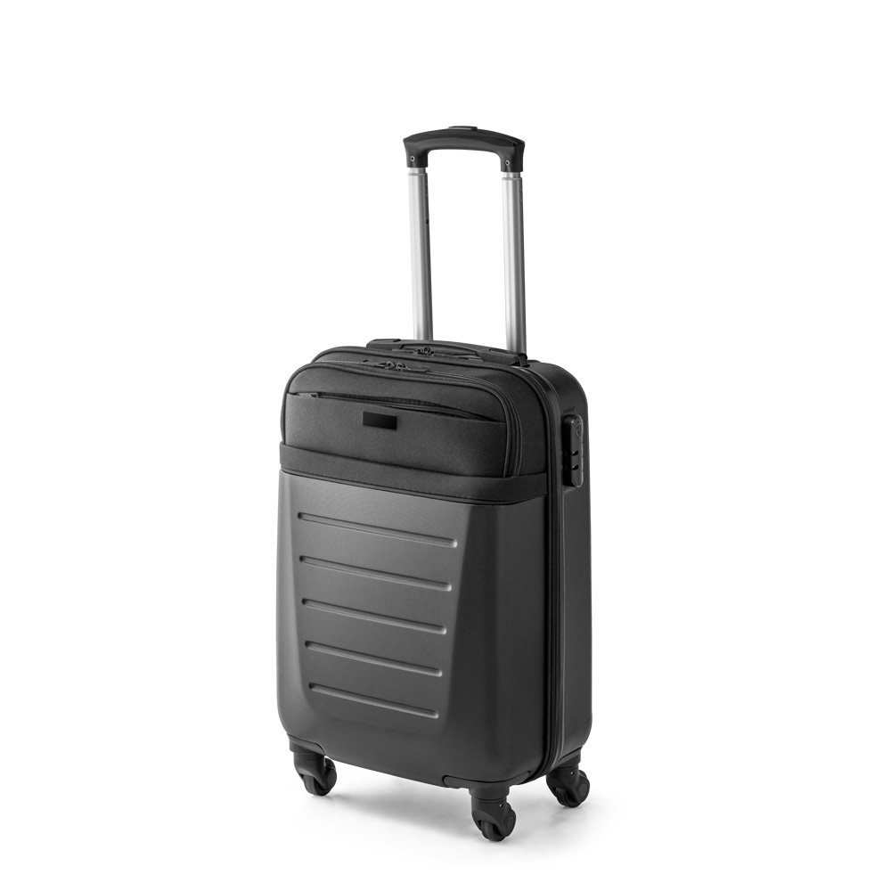COIMBRA. Mala de viagem executivo em ABS e 600D com 4 rodas duplas e interior forrado (33 L) personalizado