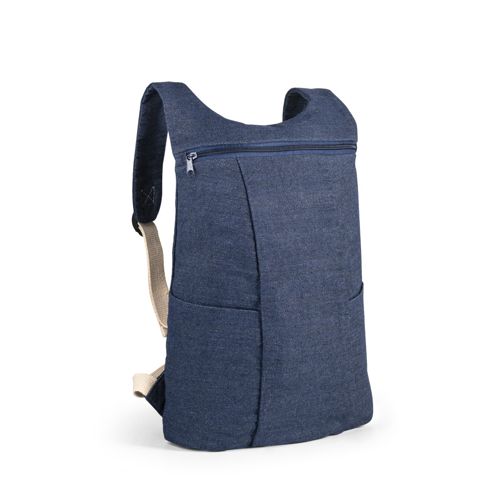 DENIM BPACK. Mochila casual em denim reciclado 8 L (300 g/m²) personalizado