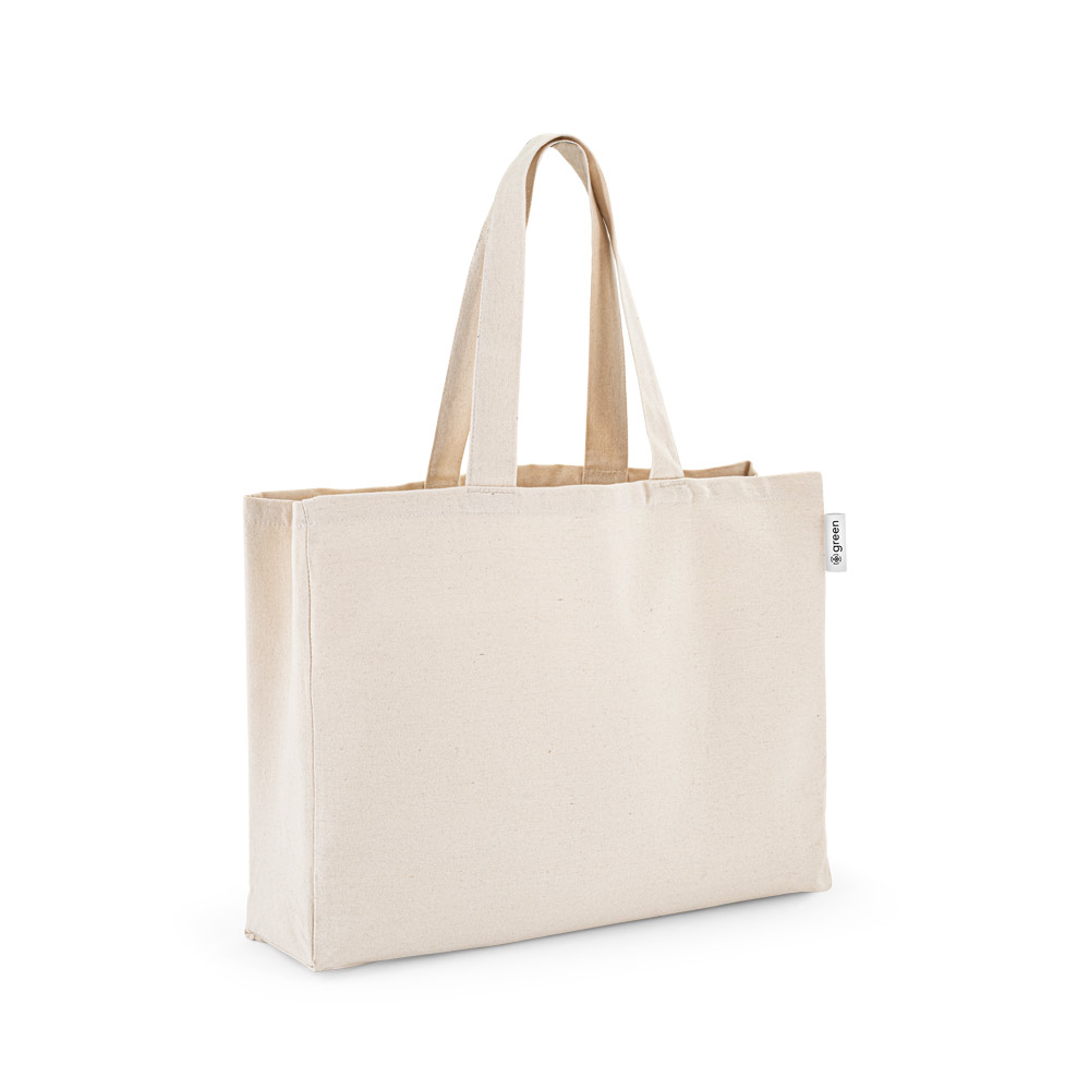 PARMA. Sacola em 50% algodão, 30% algodão reciclado e 20% poliéster reciclado (220 g/m²) personalizado