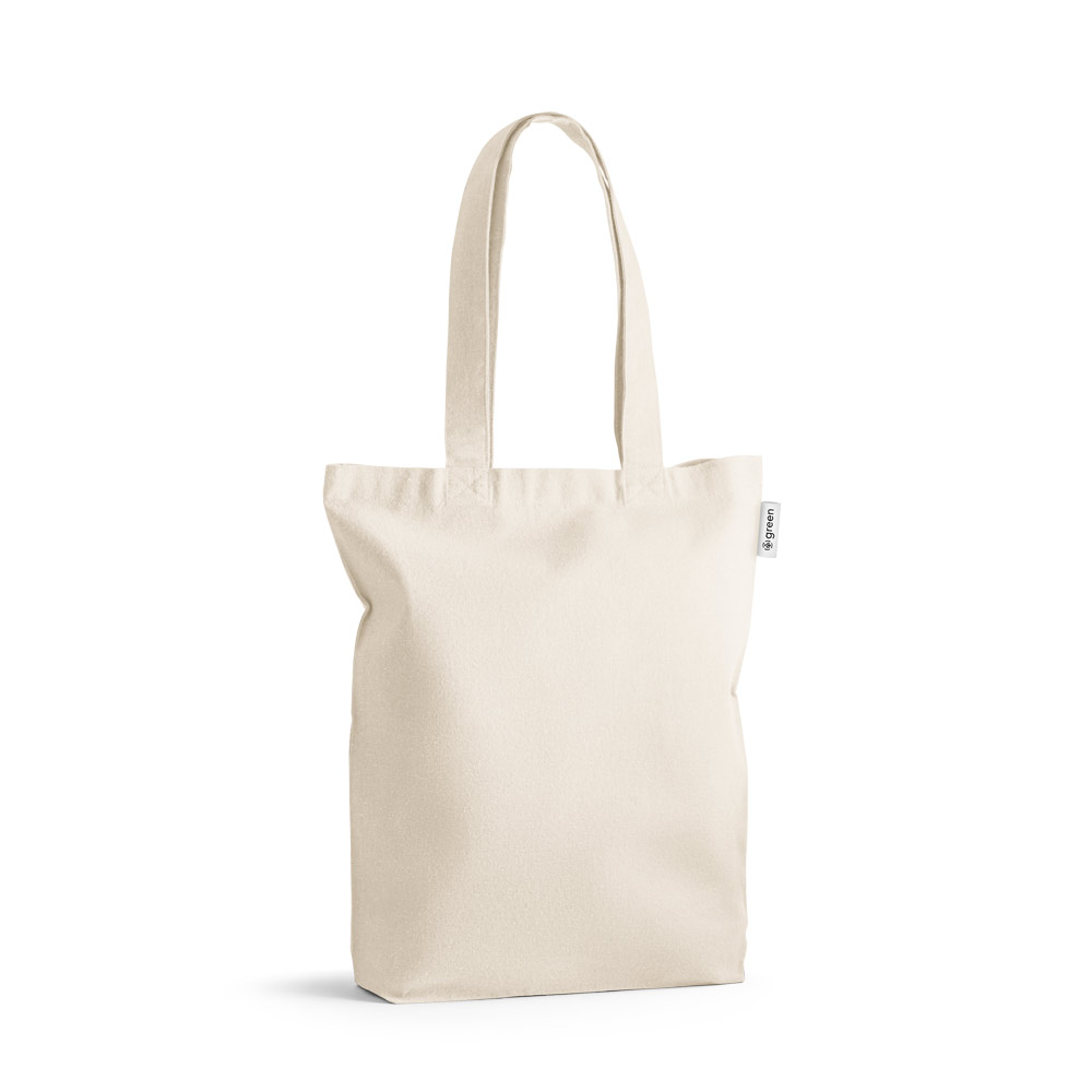 GIRONA. Sacola em 50% algodão, 30% algodão reciclado e 20% poliéster reciclado (220 g/m²) personalizado
