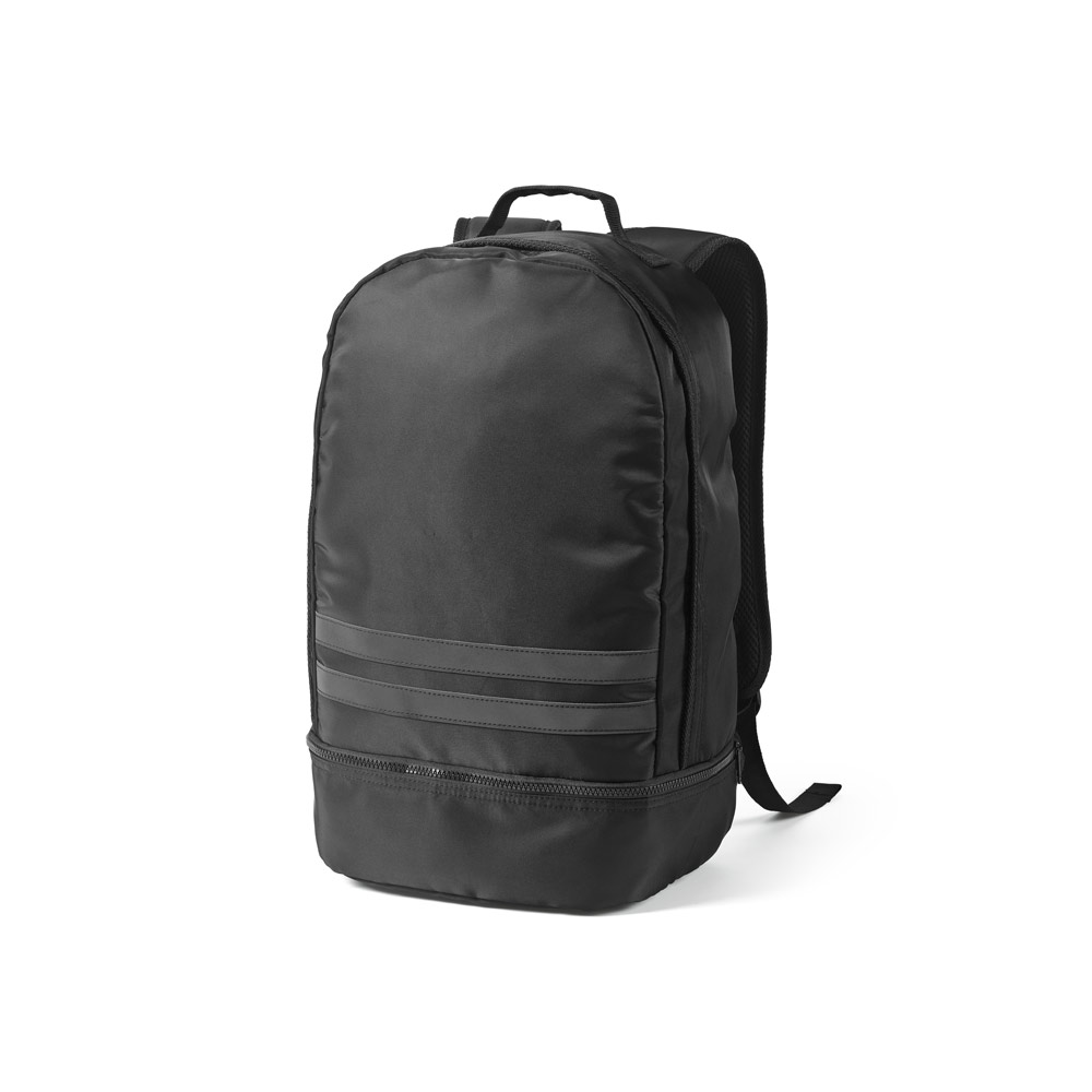 MANCHESTER. Mochila em poliéster reciclado 290T e sarja com compartimento para sapatos (25 L) personalizado