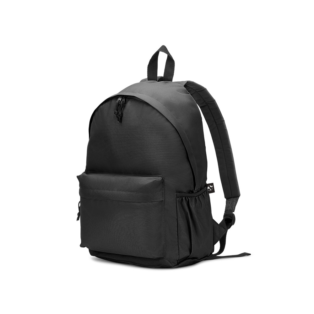 ROSARIO. Mochila em poliéster reciclado 600D com bolso frontal espaçoso (20 L) personalizado