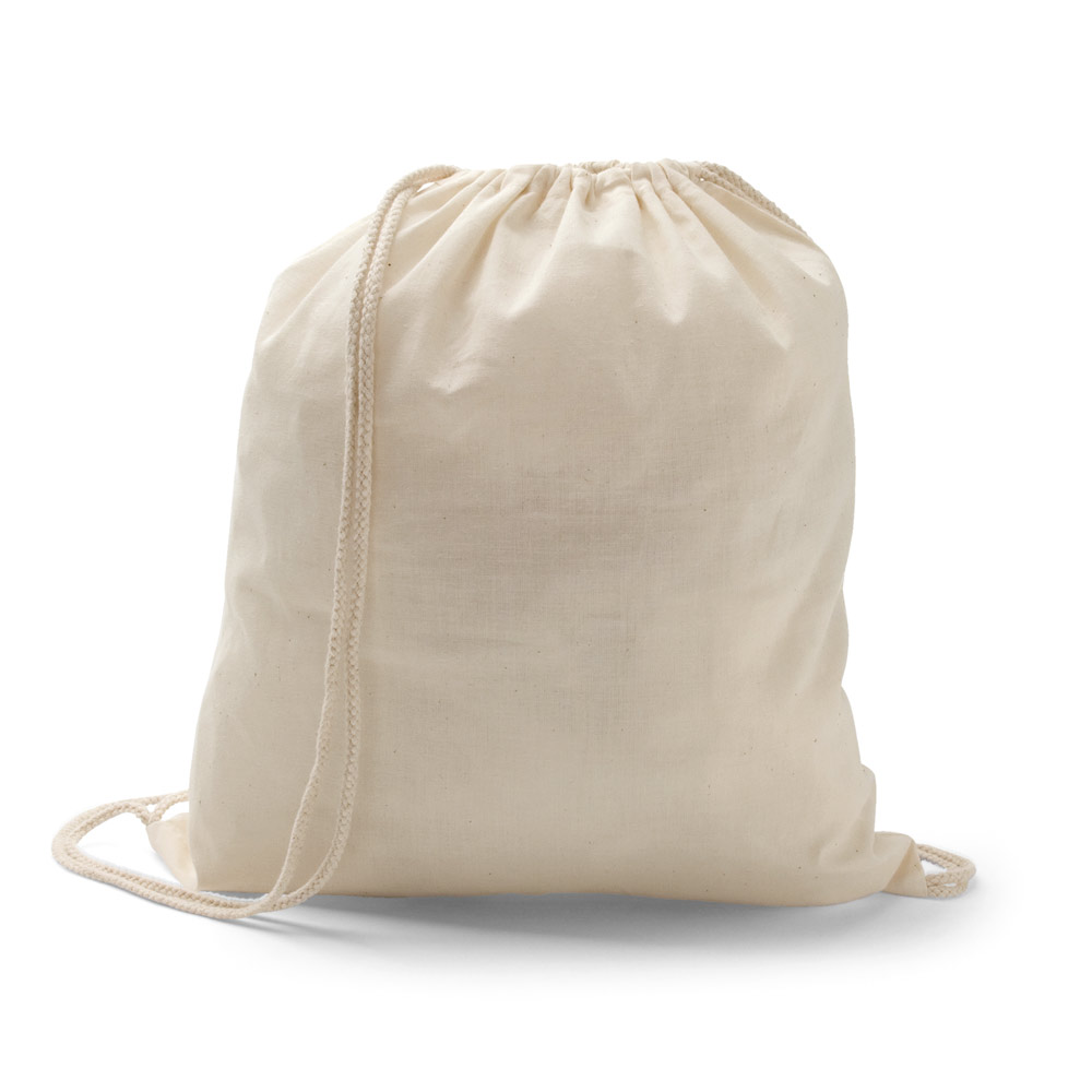 HANOVER. Sacola tipo mochila 100% algodão (100 g/m²) personalizado