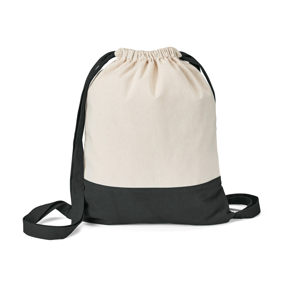 ROMFORD. Sacola tipo mochila 100% algodão (180 g/m²) personalizado