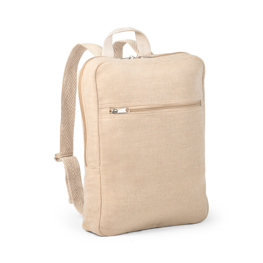 MARBELLA. Mochila em juco (mistura de algodão e juta, 275 g/m²) 7 L personalizado