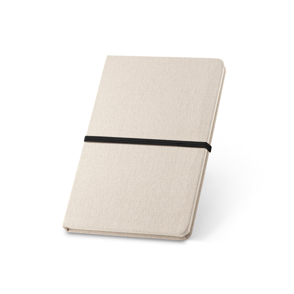 NERVAL. Caderno A5 de capa dura em linho (230 g/m²), com páginas pautadas personalizado