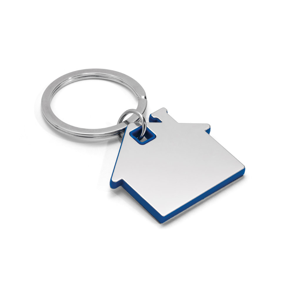 VIVRE. Chaveiro casa em metal e ABS personalizado