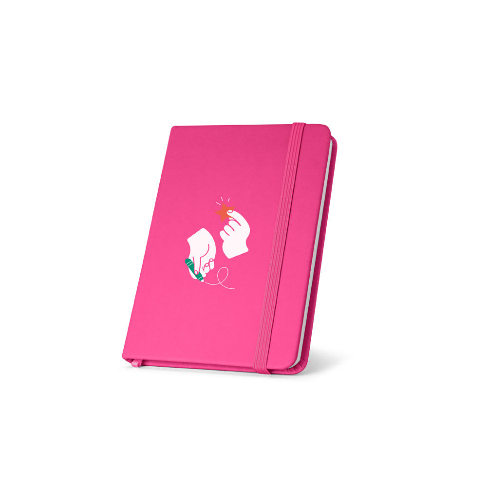 MEYER. Caderno de bolso em c.sintético com páginas lisas personalizado