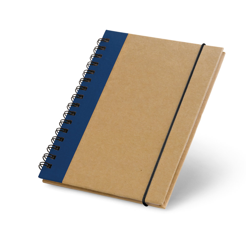 CORNISH. Caderno A6 de capa dura em cartão, com páginas lisas recicladas personalizado