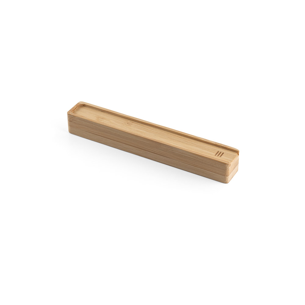 BAMBOX. Estojo em bambu natural para 1 caneta esferográfica personalizado