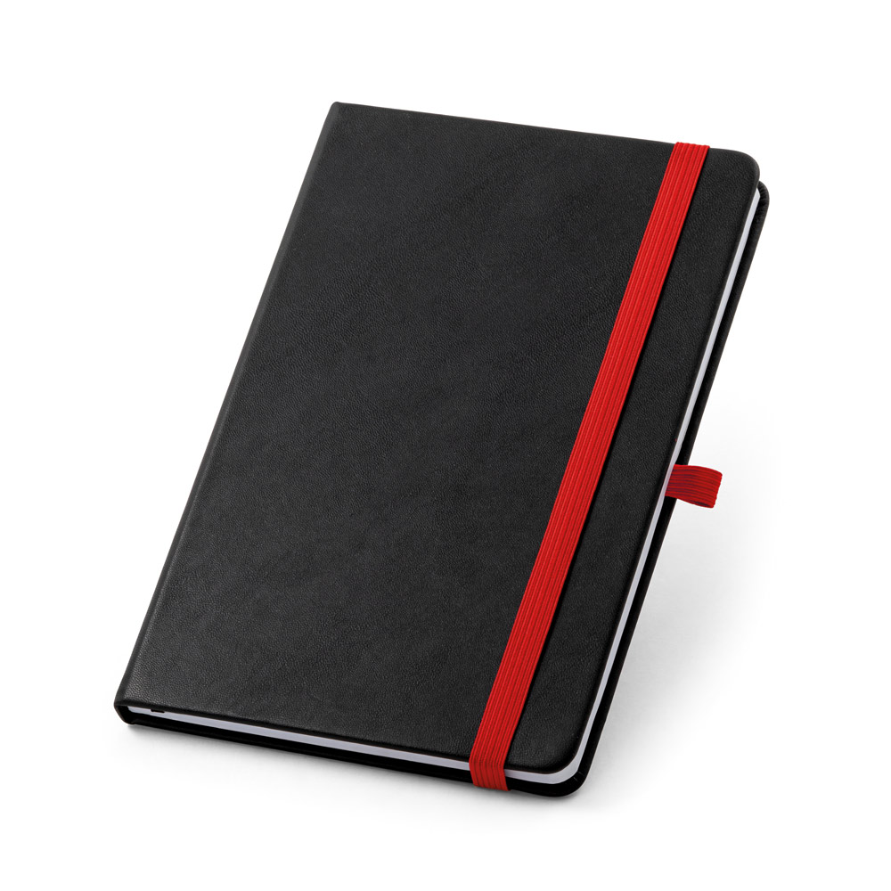 ROTH. Caderno A5 de capa dura em PU, com páginas pautadas personalizado