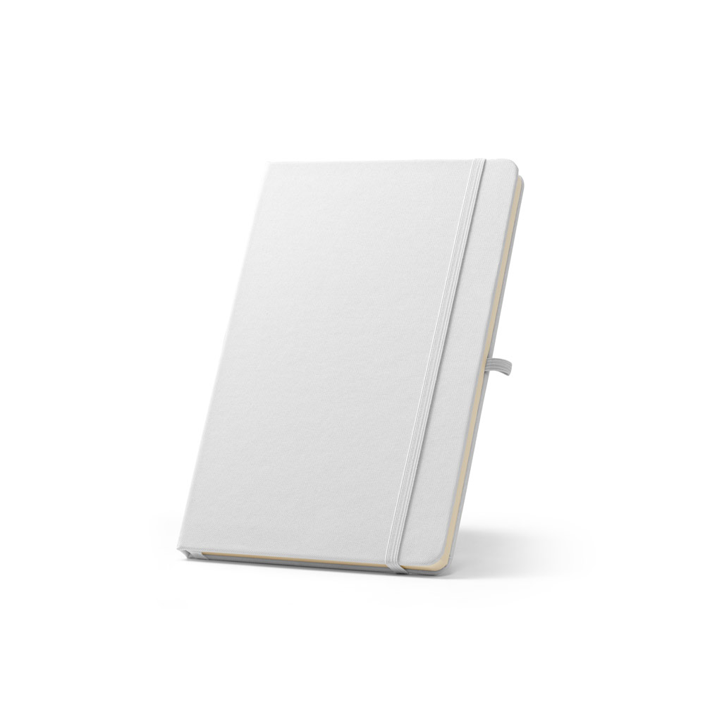 ANNE SUB. Caderno A5 de capa dura em poliéster 100% reciclado 300D ideal para personalização em sublimação personalizado