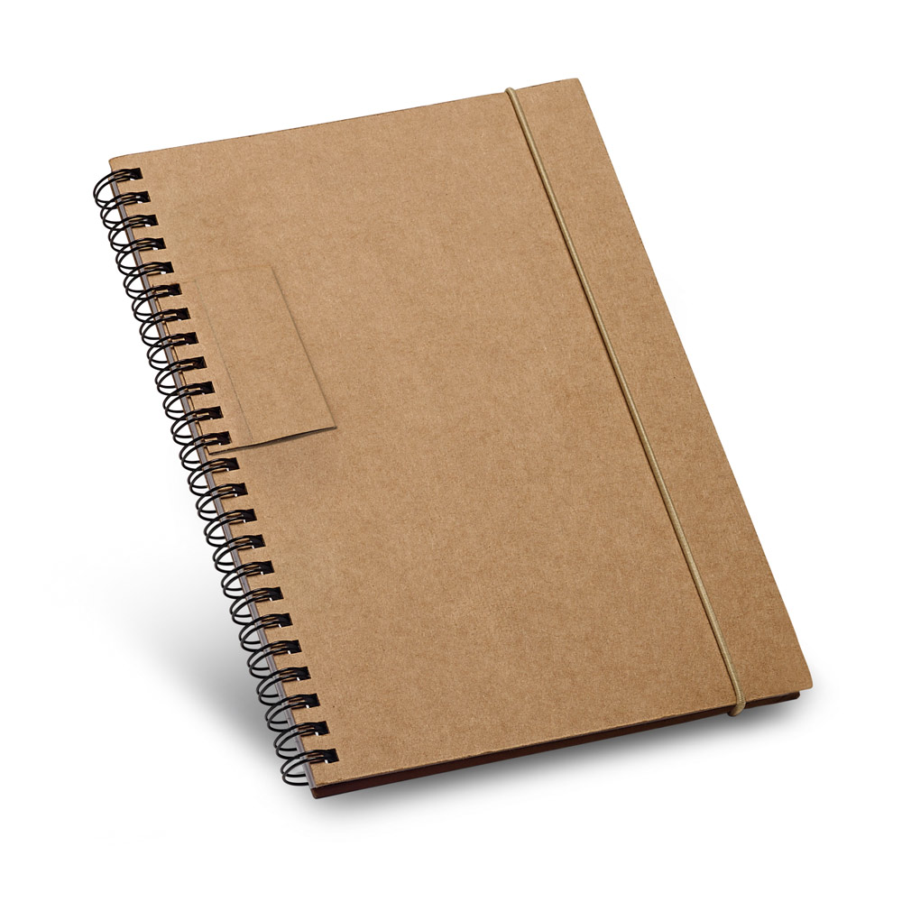 GARDEN. Caderno B6 de capa dura em cartão, com páginas pautadas recicladas personalizado
