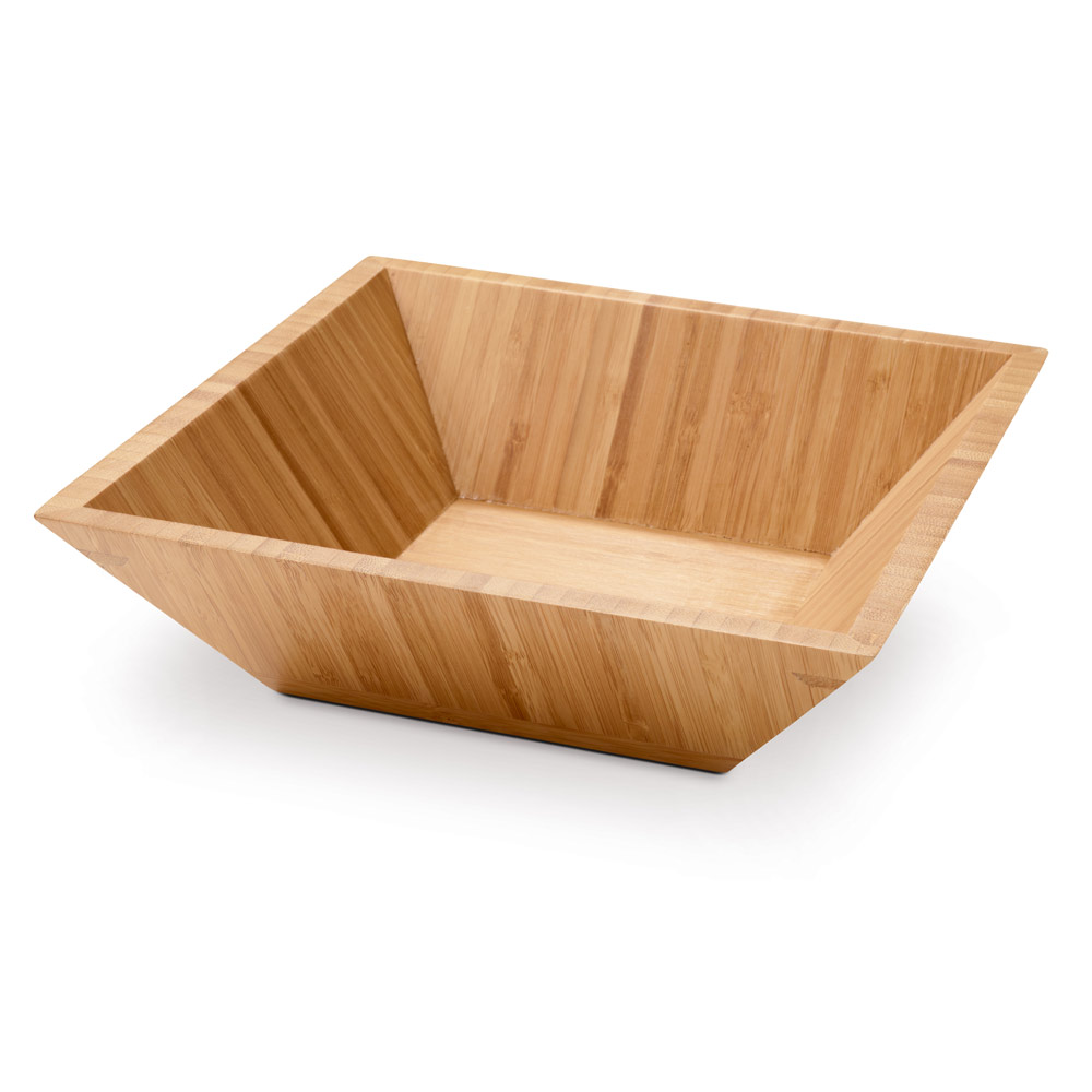 PEPPER. Saladeira em bambu em formato quadrado personalizado