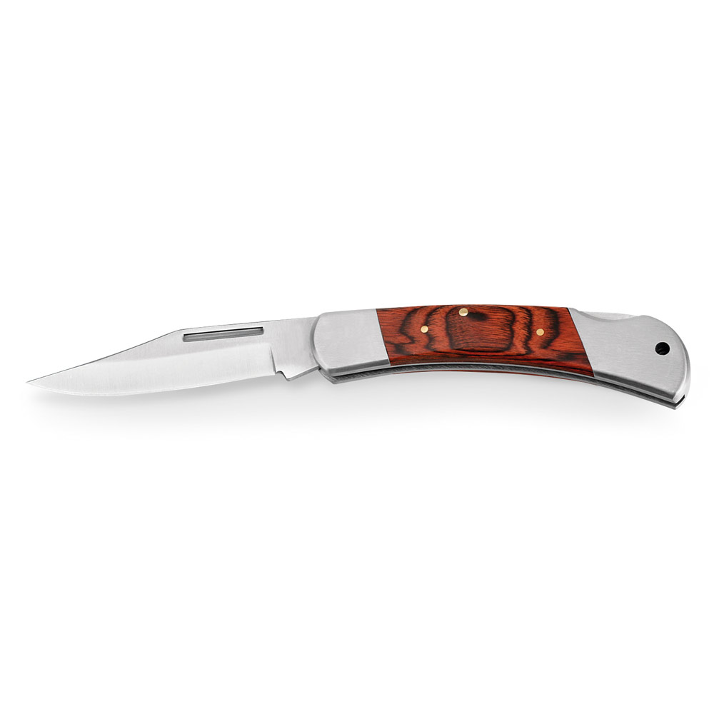 FALCON II. Canivete em aço inox e madeira personalizado