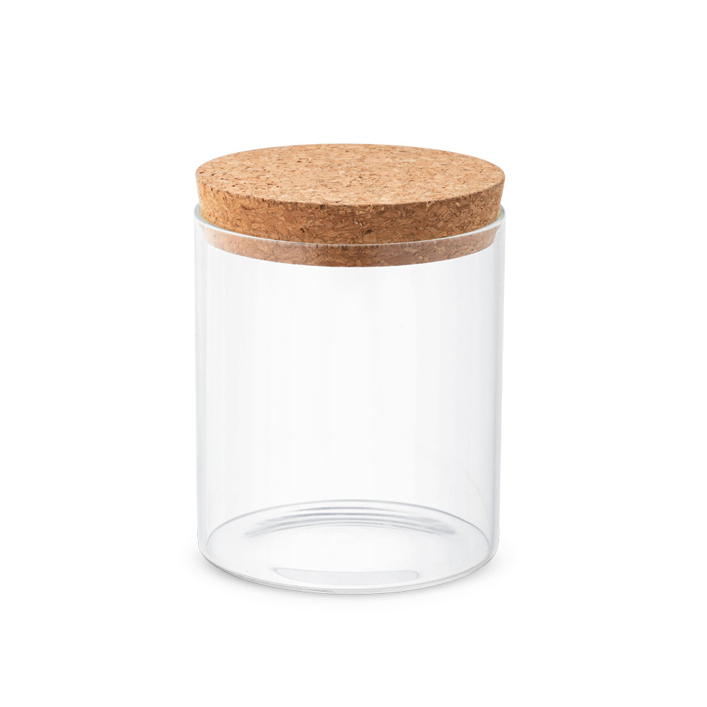 SPICE 700. Frasco em vidro borosilicato com tampa de cortiça 700 mL personalizado