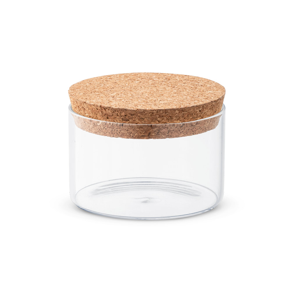 SPICE 380. Frasco em vidro borosilicato com tampa de cortiça 380 mL personalizado