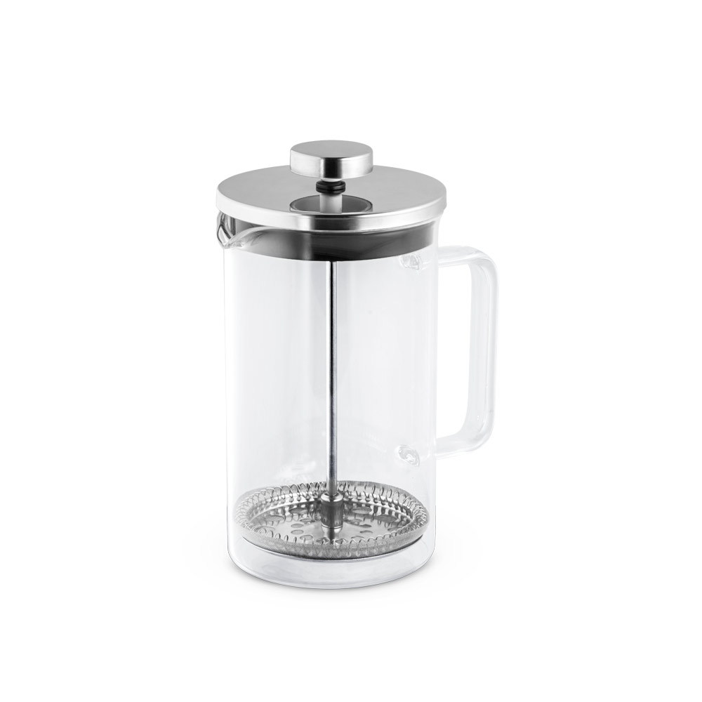 JENSON. Cafeteira em vidro borossilicato com tampa em aço inox (600 mL) personalizado