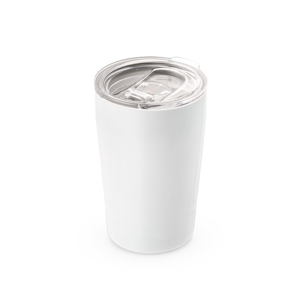 SLIDER. Copo de viagem térmico para sublimação em aço inox, de parede dupla isolada a vácuo (380 mL) personalizado
