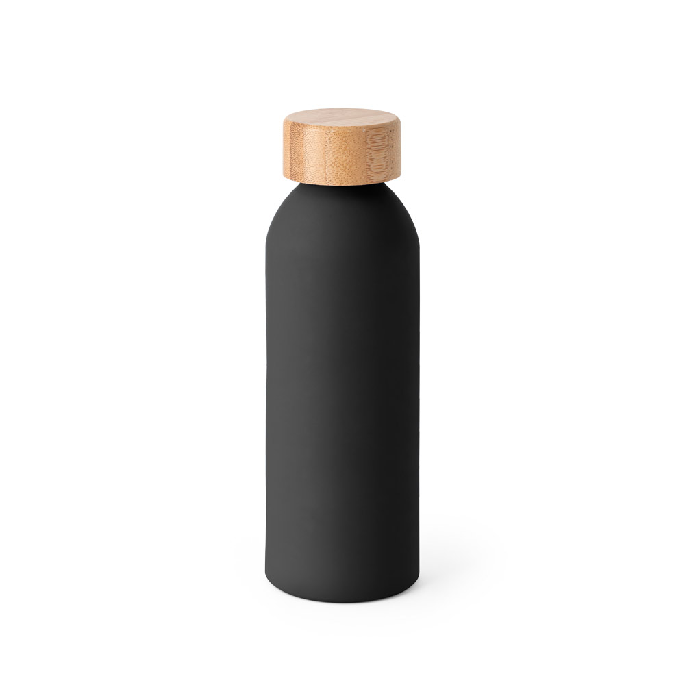 QUETA SOFT. Squeeze em alumínio com acabamento emborrachado (550 mL) personalizado