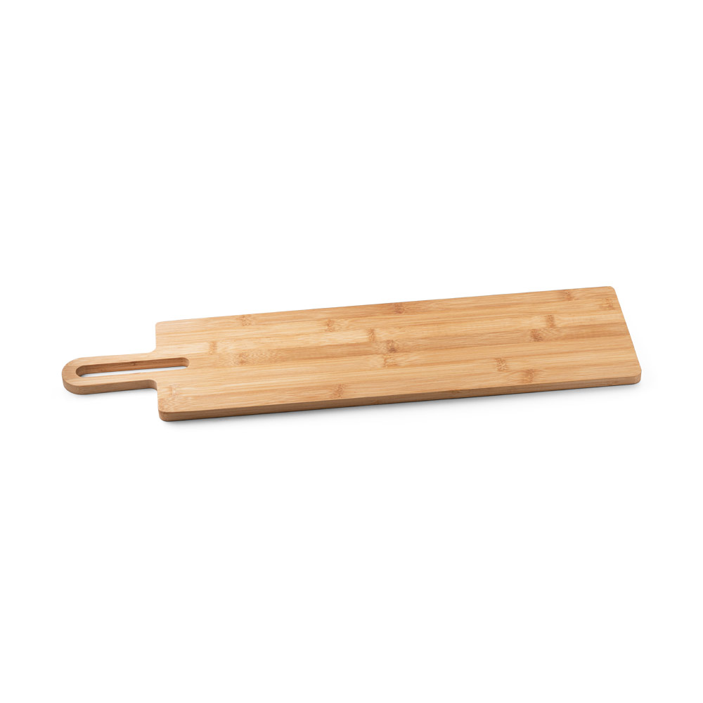 CARAWAY LONG. Tábua de servir aperitivos em bambu com pega personalizado