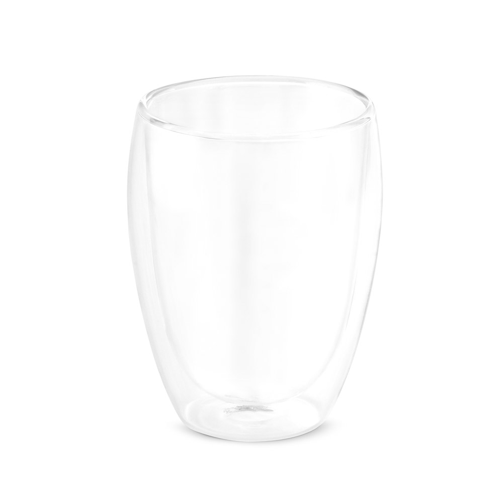 MACHIATO CUP. Copo em vidro borossilicato com parede dupla, isolada a ar (350 mL) personalizado