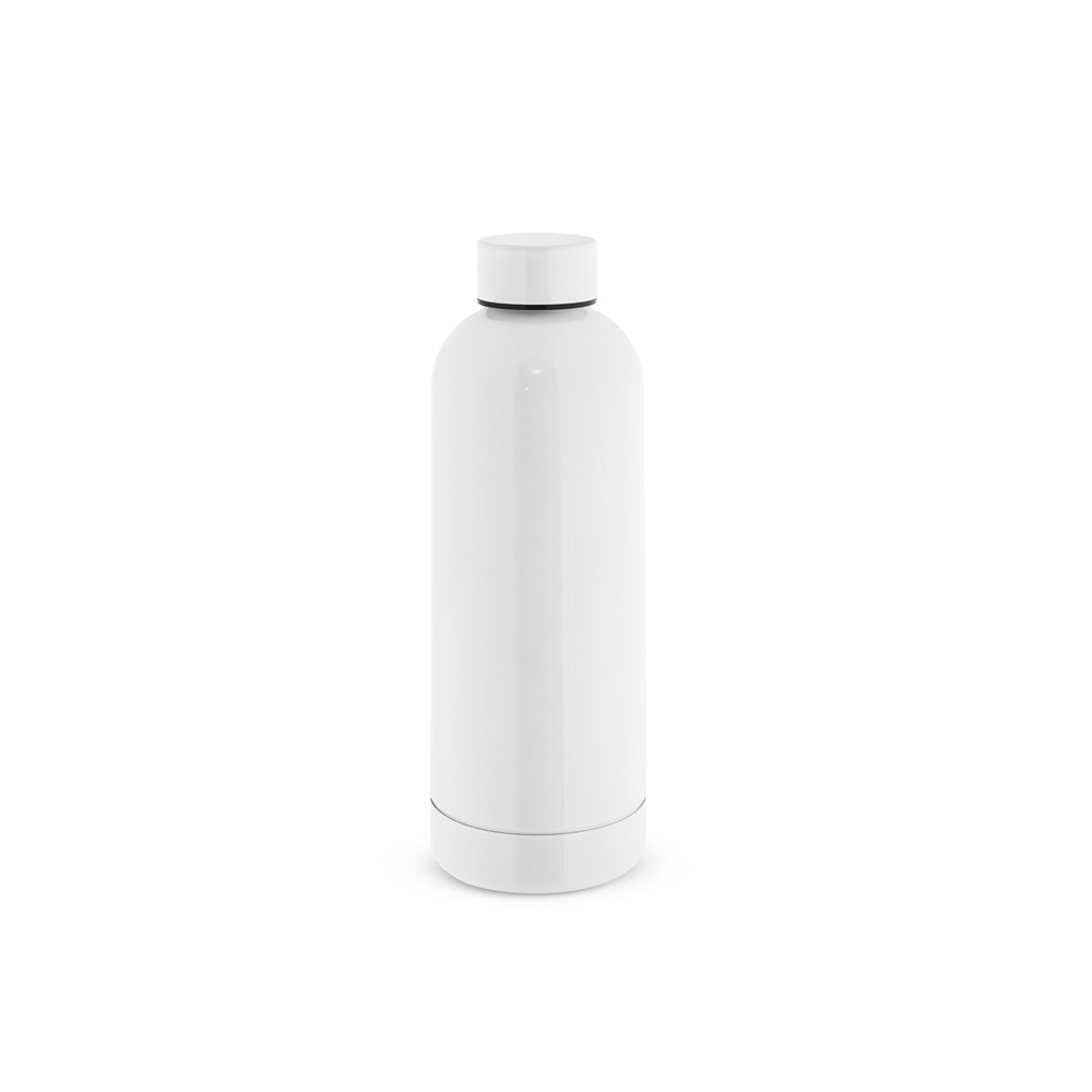 ODIN METTALIC. Garrafa térmica em aço inox 90% reciclado de parede dupla isolada a vácuo (550 mL) personalizado